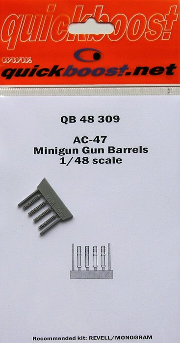 1/48 AC-47 Minigun gun barrels (REV/MON)