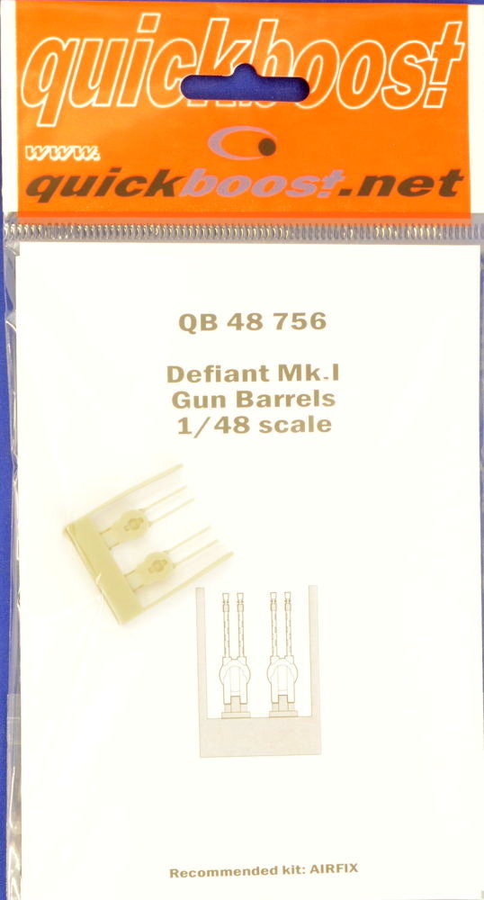 1/48 Defiant Mk.I gun barrels (AIRFIX)