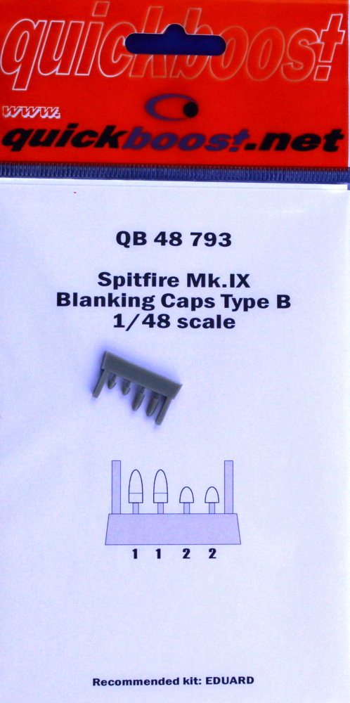 1/48 Spitfire Mk.IX blanking caps type B (EDU)