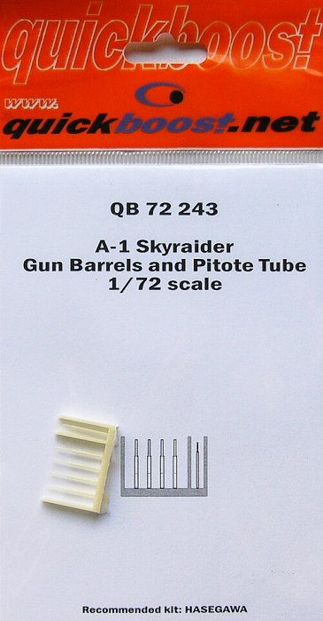 1/72 A-1 Skyraider gun barrels & pitote tube (HAS)