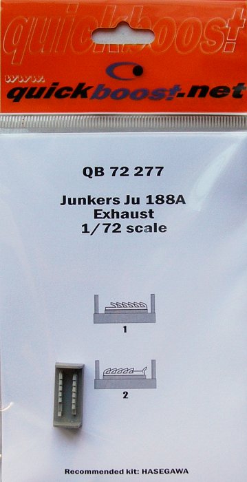 1/72 Ju-188 exhaust for in-line engines  (HAS)