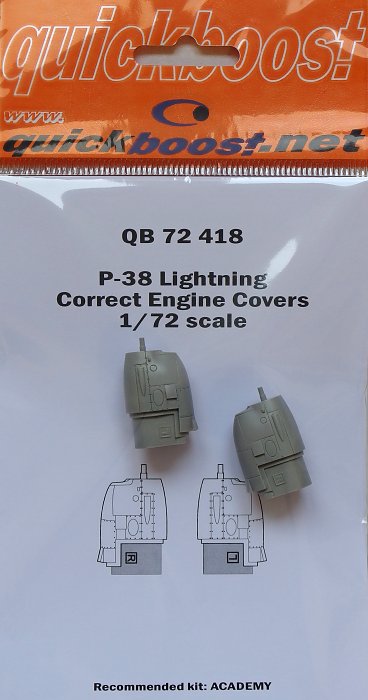 1/72 P-38 Lightning correct engine covers (ACAD)