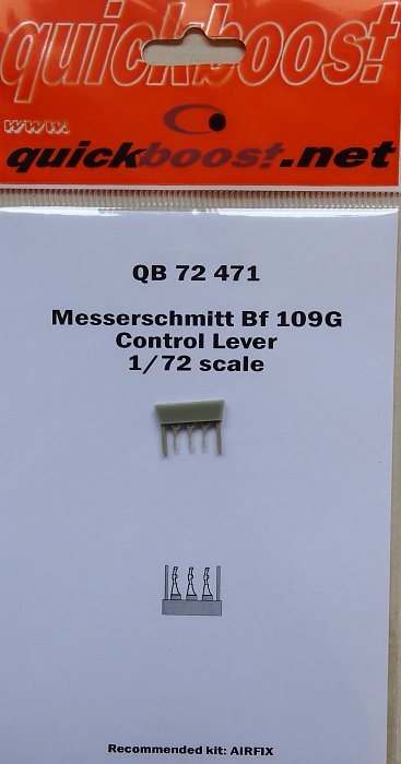 1/72 Bf 109G control lever (AIRFIX)