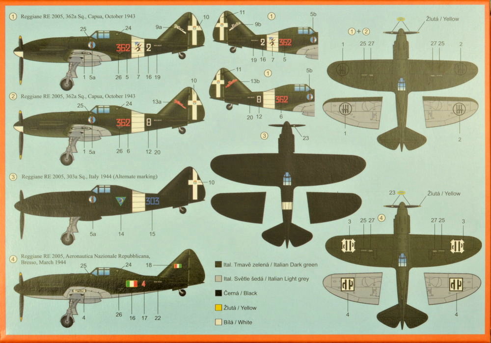 MODELIMEX Online Shop 1/72 Reggiane 2005 Italian fighter WWII (4x