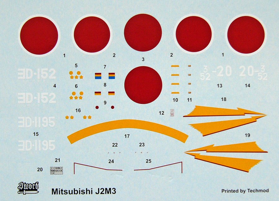 MODELIMEX Online Shop | 1/72 J2M3 Raiden (Jack) Type 21 (3x decals ...