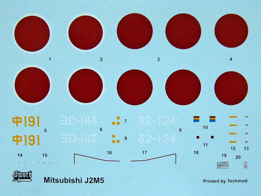 MODELIMEX Online Shop | 1/72 J2M5/6 Raiden (Jack) type 31/33 (3x decals ...