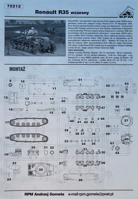 MODELIMEX Online Shop | 1/72 Renault R35 Early (Poland - 1939) | your ...