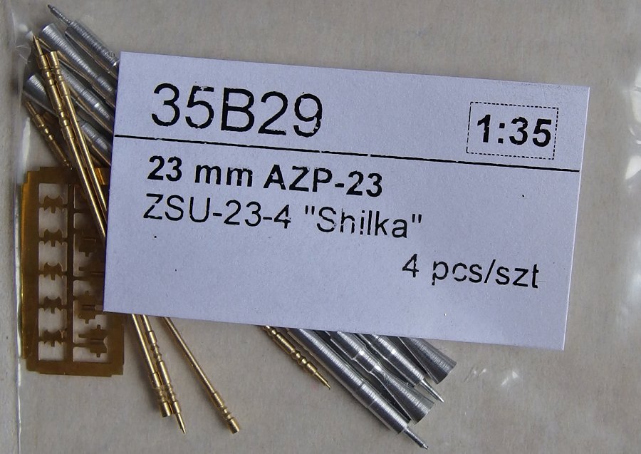 1/35 RB Model 35B29 23 mm AZP-23 for ZSU-23-4 Shilka Barrels 4 pcs 