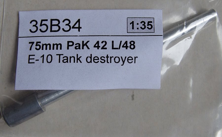 1/35 scale 75mm PaK 42 L/48 metal barrel upgrade Tank Destroyer E-10 