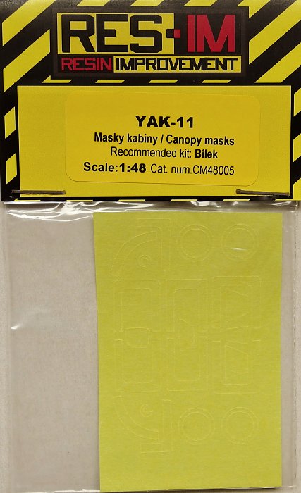 1/48 Canopy Masks for Yak-11 (BILEK)