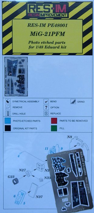 1/48 MiG-21PFM - Detail PE set (EDU)