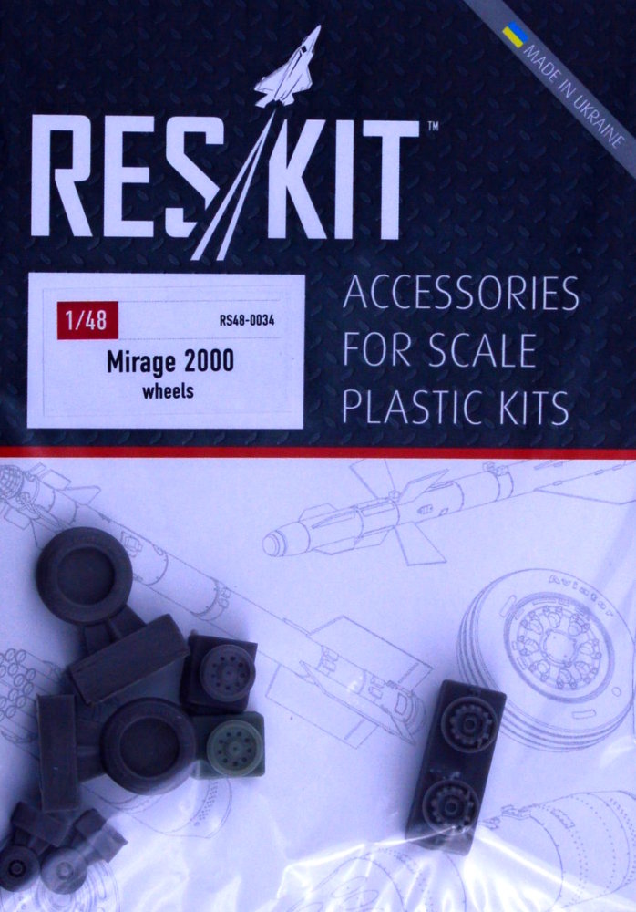 1/48 Dassault Mirage 2000 wheels set (REV,ITA,EDU)