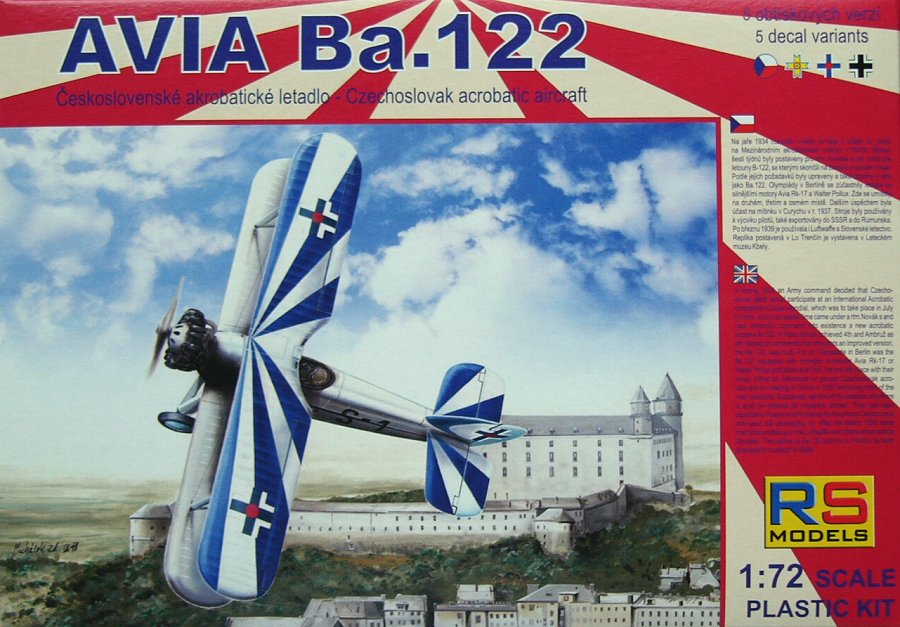 1/72 Avia Ba.122 Acrobatic aircraft (5 versions)