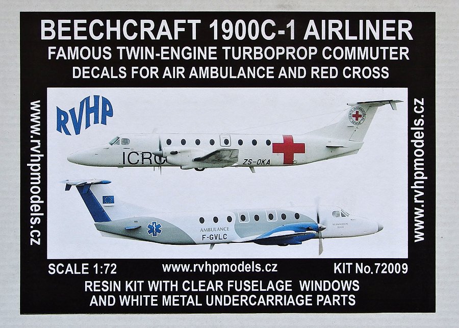 RVHP Models 1/72 Resin kit Beechcraft 1900C-1 Airliner - 72009 RVHP Models 1/72 Resin kit Beechcraft 1900C-1 Airliner - 72009