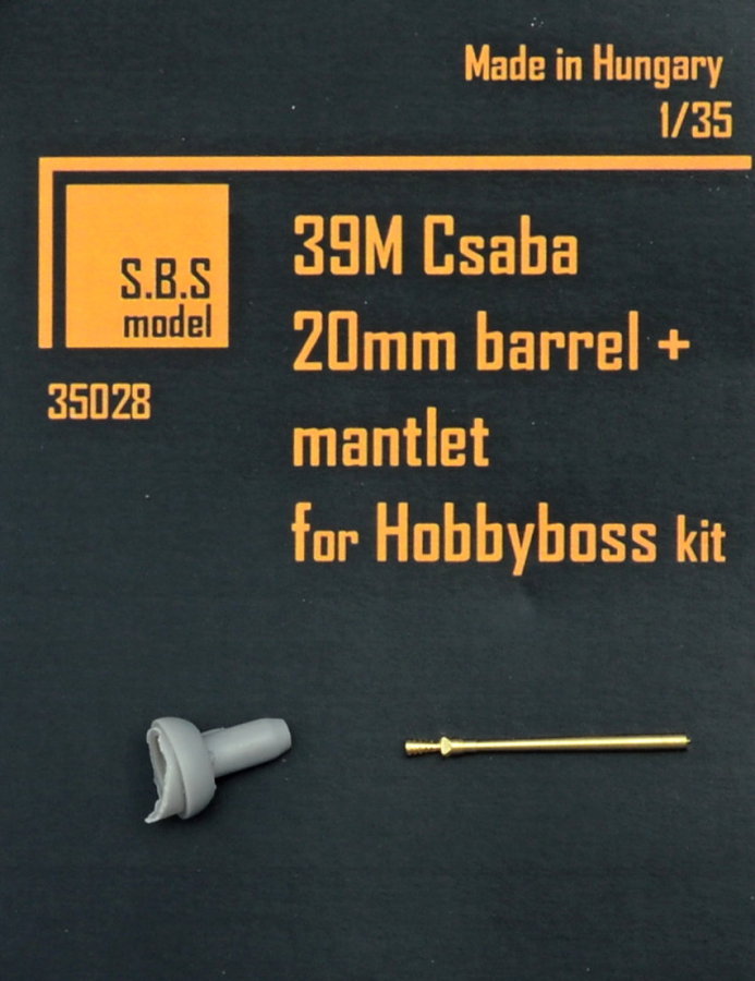 1/35 39M CSABA 20mm barrel + mantlet (HOBBYB)