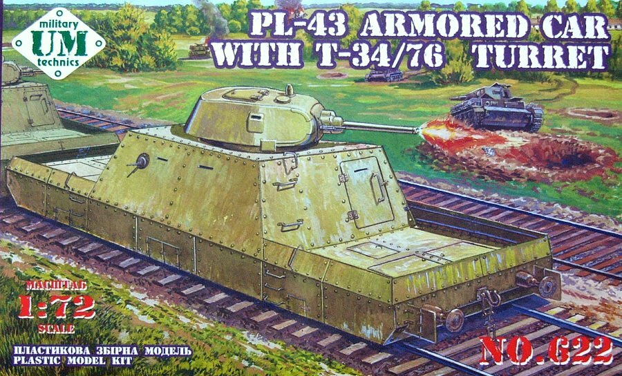 1/72 PL-43 armored car with T-34/76 turret
