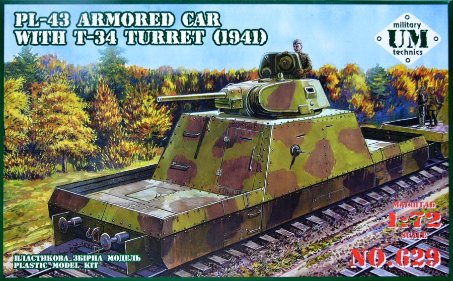1/72 PL-43 armored car with T-34 turret (1941)