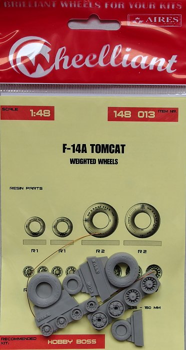 1/48 F-14A Tomcat weighted wheels (HOBBYB)