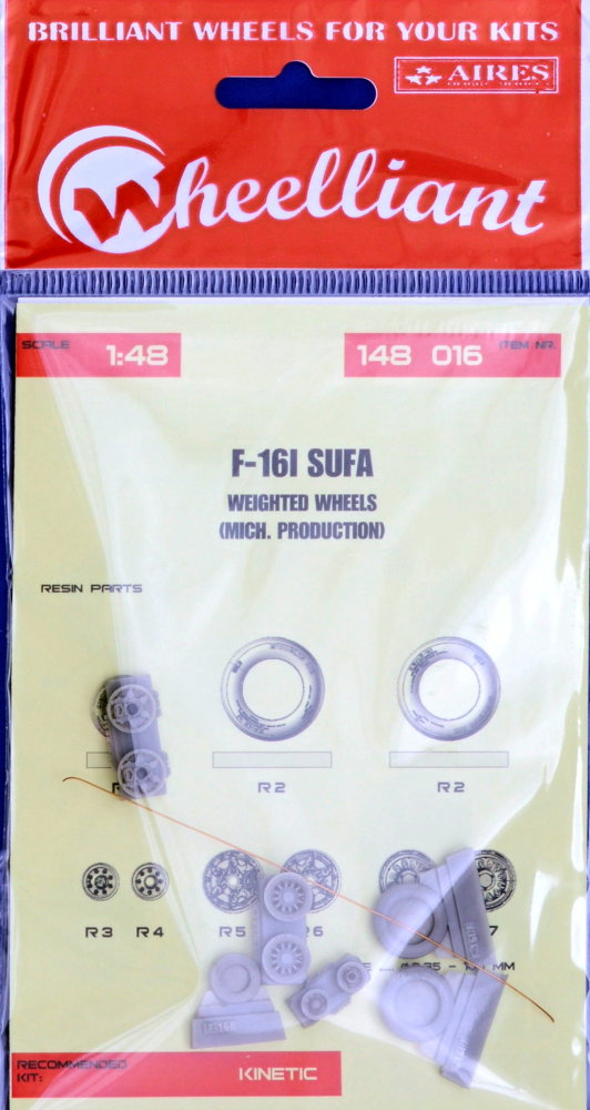 1/48 F-16I Sufa weighted wheels (KIN)