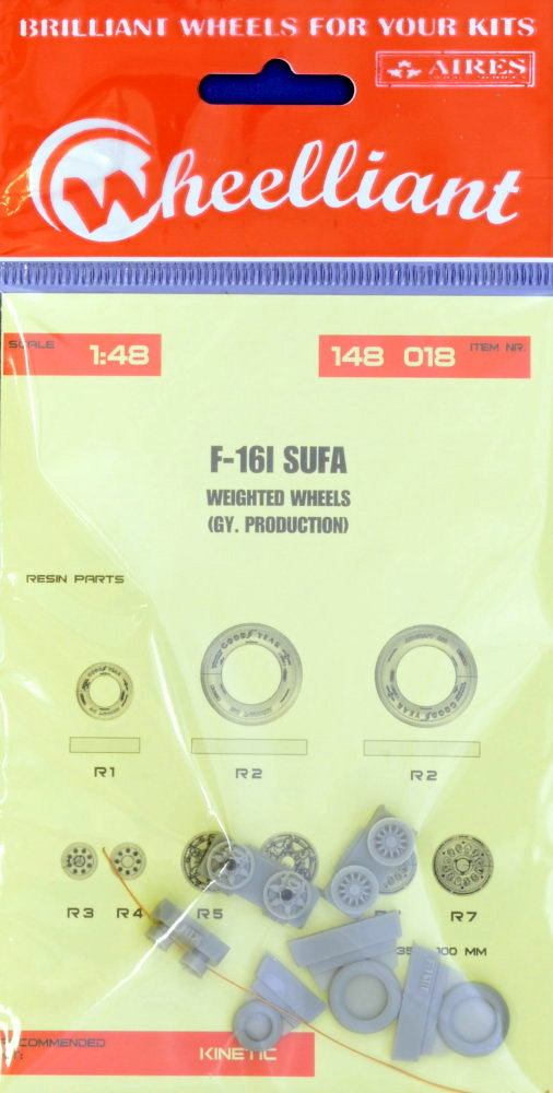 1/48 F-16I Sufa weighted wheels - GY prod. (KIN)