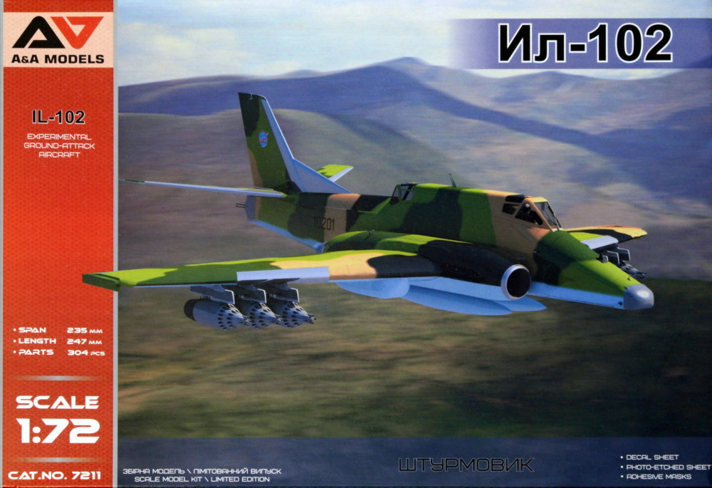 1/72 IL-102 Experimental ground-attack aircraft