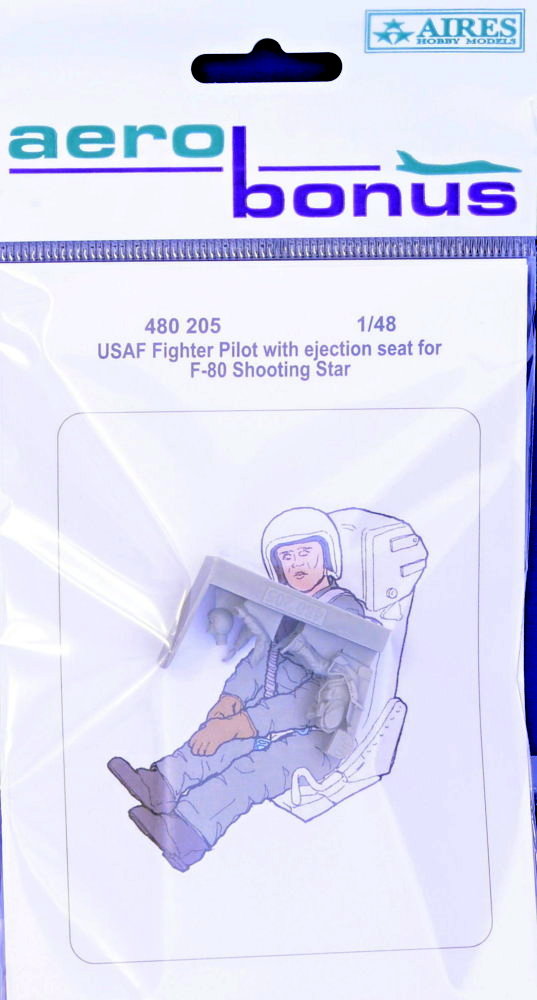 1/48 USAF Fighter Pilot w/ ejection seat for F-80