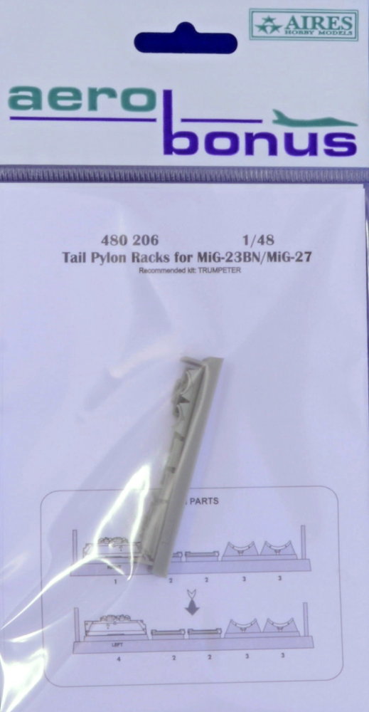 1/48 Tail pylon racks for MiG-23B/MiG-27 (TRUMP)