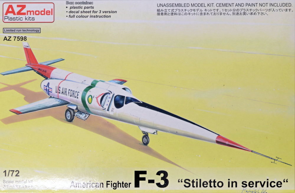 1/72 F-3 Stiletto In Service Am.fighter (3x camo)