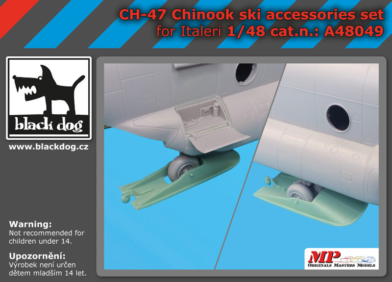 1/48 CH-47 Chinook ski accessories set (ITALERI)