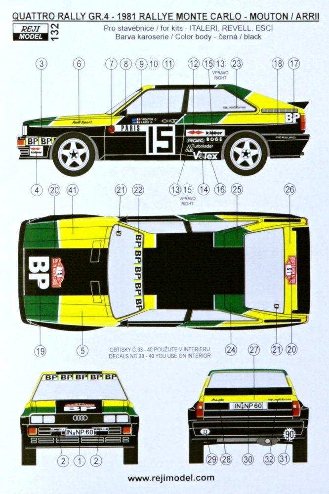 1/24 Audi Quattro Group 4 Rallye Monte Carlo 1981
