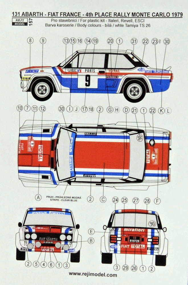 1/24 Fiat 131 Abarth Rallye Monte Carlo 1979