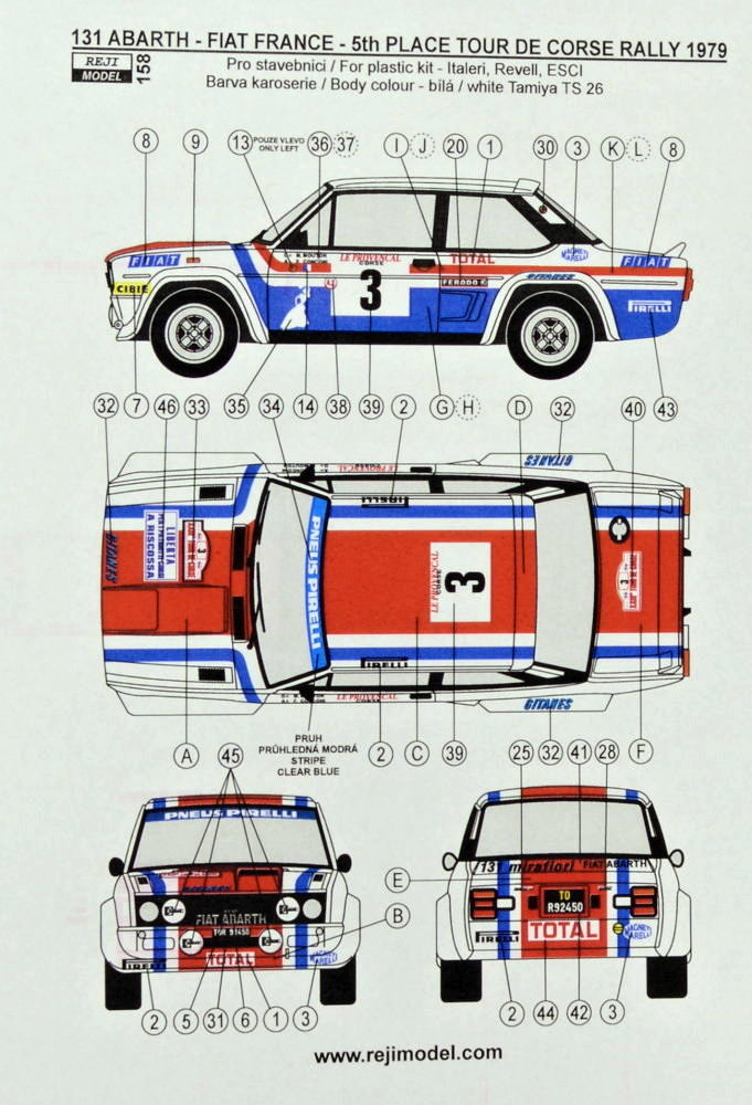 1/24 Fiat 131 Abarth Tour De Corse 1979