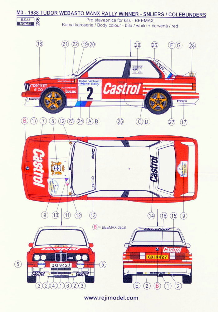 1/24 BMW M3 Manx Rally Winner 1988