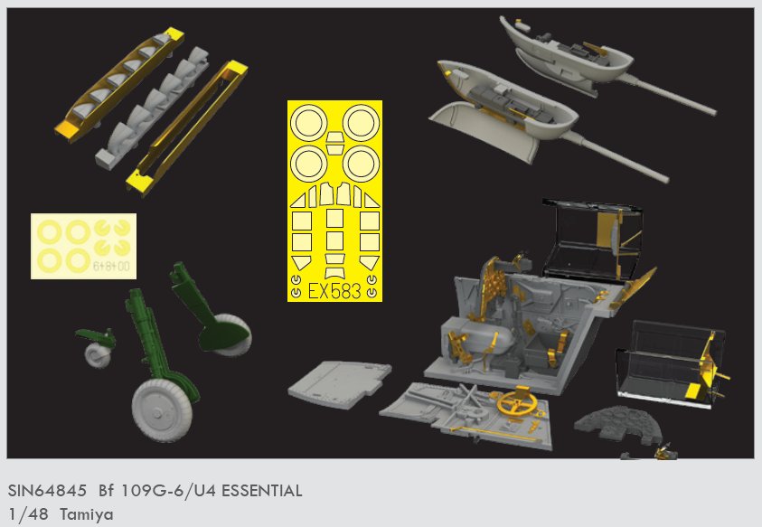 Eduard 1/48 Scale Masks for Bf 109G-6 by Tamiya - EX583 Eduard 1/48 Scale Masks for Bf 109G-6 by Tamiya - EX583
