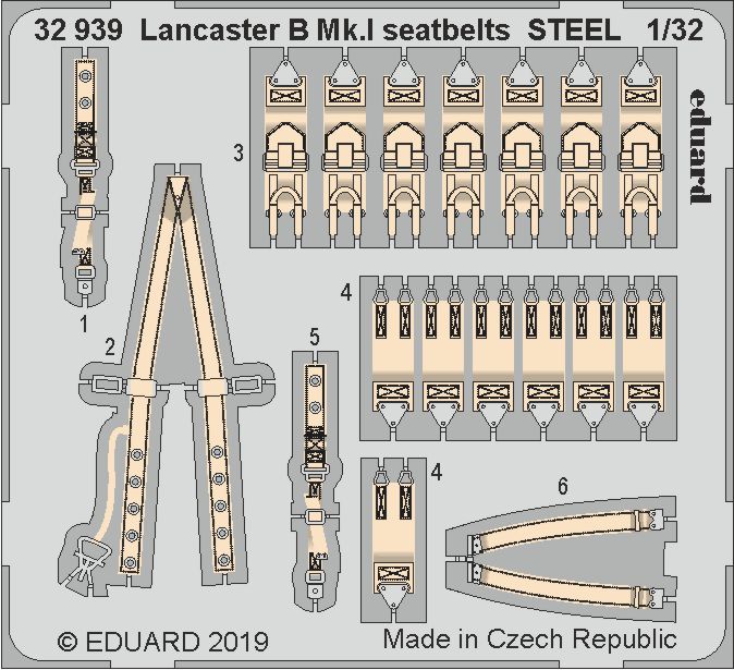SET Lancaster B Mk.I seatbelts STEEL (HKM)