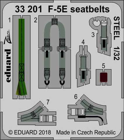1/32 F-5E seatbelts STEEL (KITTYH)