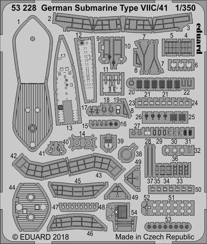 SET 1/350 German Submarine Type VIIC/41 (REV)