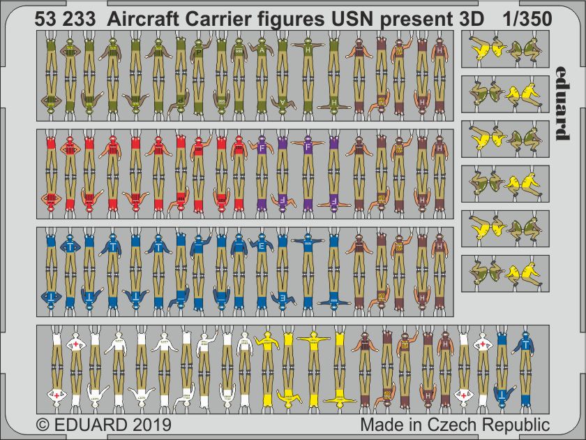 SET 1/350 Aircraft Carrier figures USN present 3D 
