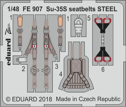 1/48 Su-35S seatbelts STEEL (G.W.H.)