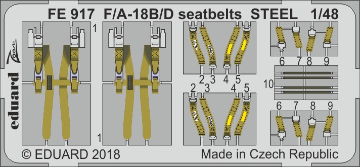 1/48 F/A-18B/D seatbelts STEEL (KIN)