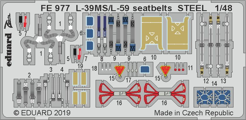 1/48 L-39MS/L-59 seatbelts STEEL (TRUMP)