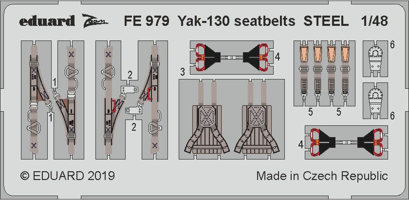 1/48 Yak-130 seatbelts STEEL (ZVE)
