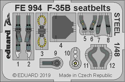 1/48 F-35B seatbelts STEEL (KITTYH)