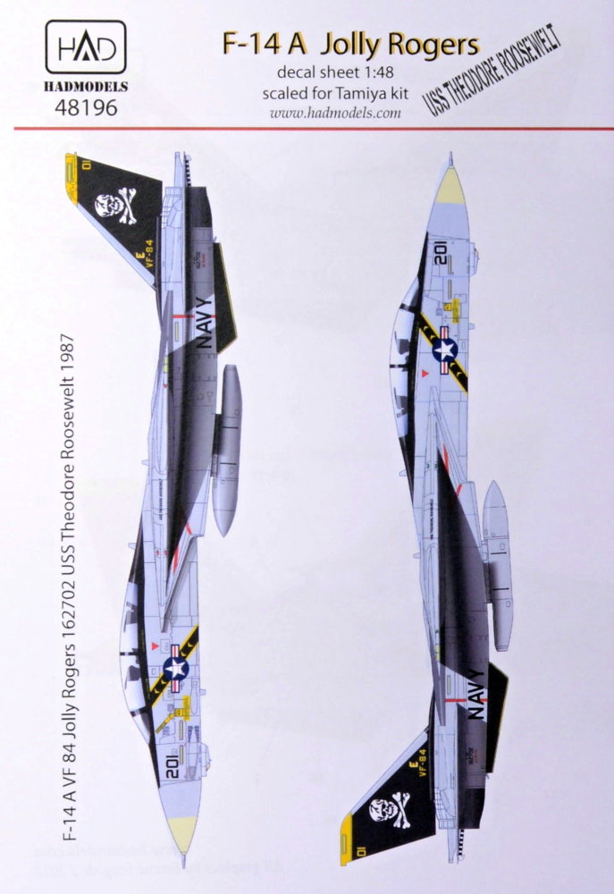 1/48 Decal F-14A Jolly Rogers (USS T.Roosvelt)