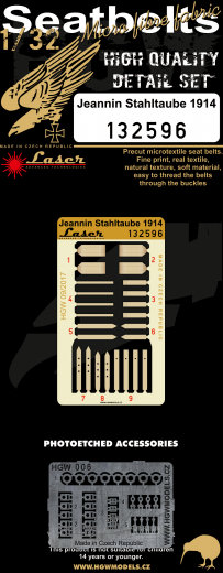 1/32 Seatbelts Jeannin Stahltaube 1914 (laser)