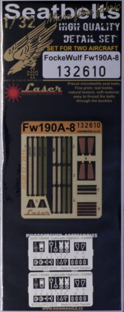 1/32 Seatbelts Focke-Wulf Fw 190 A-8 (laser)