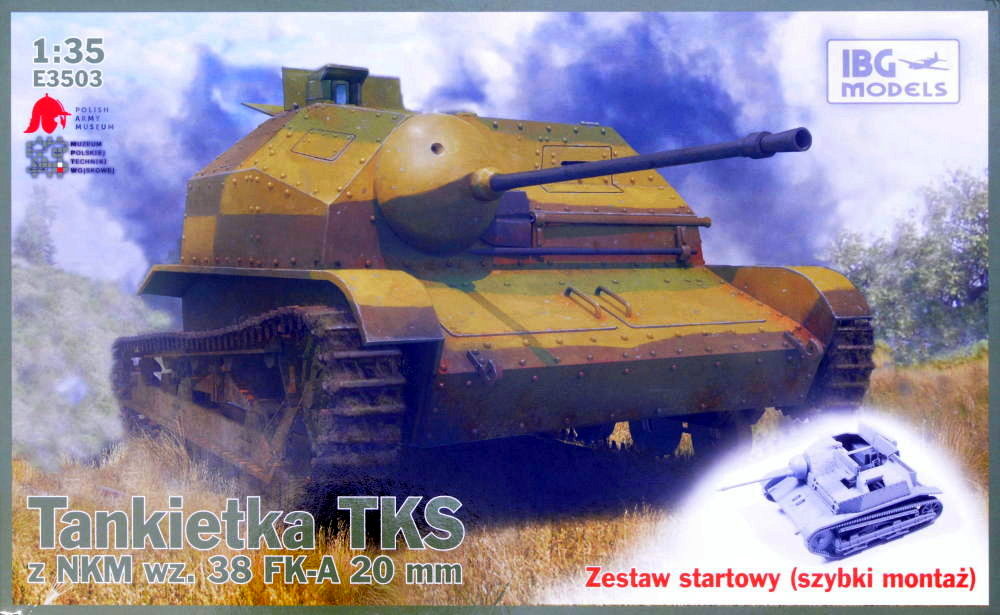 1/35 TKS Tankette w/ wz.38 FK-A 20mm Quick Assemb.