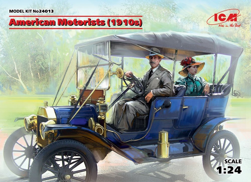 1/24 American motorists, 1910s (2 fig.)