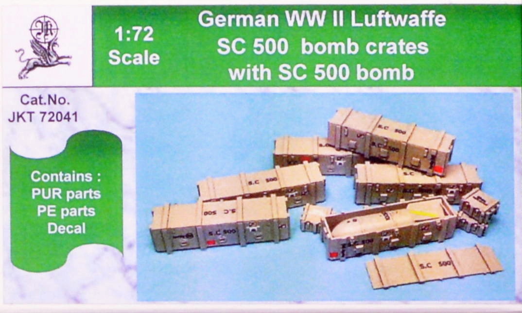 1/72 German WWII Luftwaffe SC 500 bombs & crates