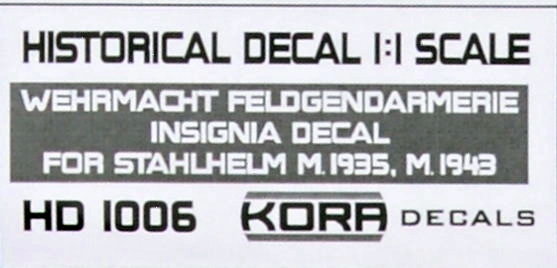 1/1 Decal Wehrm.Feldgendarm. Insignia (1935, 1943)